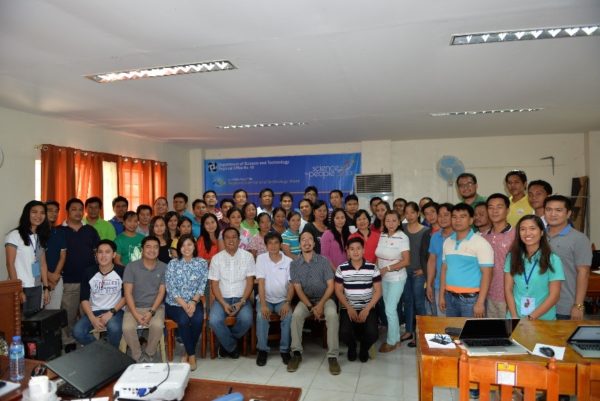 The participants for the SARAI Training, together with the trainors and Engr. Sancho A. Mabborang, Regional Director of DOST R02