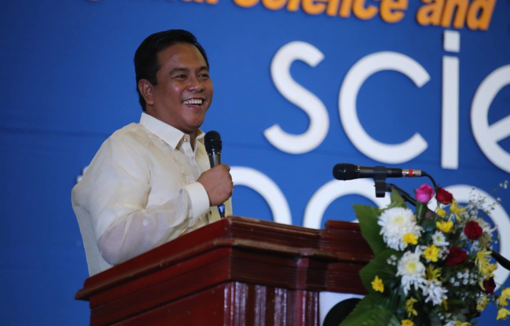 Engr. Sancho A. Mabborang, Regional Director of DOST RO2, delivers his opening remarks during the Regional Science and Technology Week opening ceremonies.