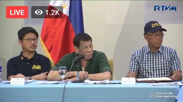 President Duterte, satisfied with the government's disaster management on Typhoon Rosita